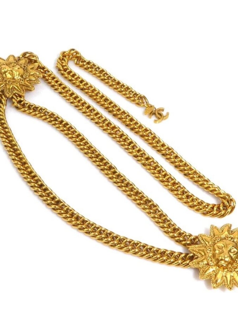 CHANEL Chian Belt Gold Metal
